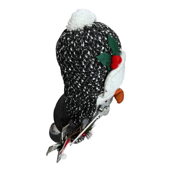 Christmas House Standing Skiing Snowman Merry Christmas Figure Decoration New - Picture 9 of 13